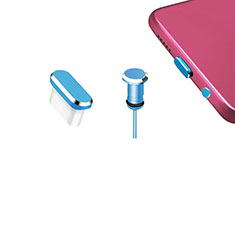 Tapon Antipolvo USB-C Jack Type-C Universal H12 para Huawei MediaPad T2 Pro 7.0 PLE-703L Azul