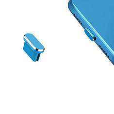 Tapon Antipolvo USB-C Jack Type-C Universal H13 para Sharp Aquos R6 Azul