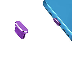 Tapon Antipolvo USB-C Jack Type-C Universal H13 para Sony Xperia Z4 Morado