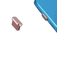 Tapon Antipolvo USB-C Jack Type-C Universal H13 para Vivo V27 5G Oro Rosa