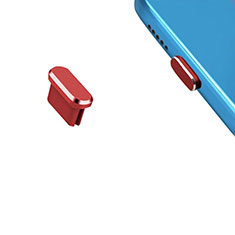 Tapon Antipolvo USB-C Jack Type-C Universal H13 para Apple iPhone 15 Pro Rojo
