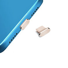 Tapon Antipolvo USB-C Jack Type-C Universal H14 para Apple iPhone 15 Pro Max Oro