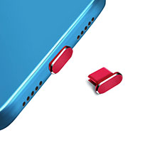 Tapon Antipolvo USB-C Jack Type-C Universal H14 para Google Pixel 8 5G Rojo