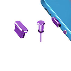 Tapon Antipolvo USB-C Jack Type-C Universal H15 para Apple iPad Pro 11 (2021) Morado