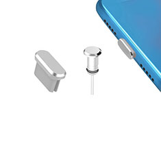 Tapon Antipolvo USB-C Jack Type-C Universal H15 para Apple iPhone 15 Plata