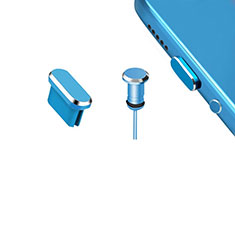 Tapon Antipolvo USB-C Jack Type-C Universal H15 para Apple iPhone 15 Plus Azul