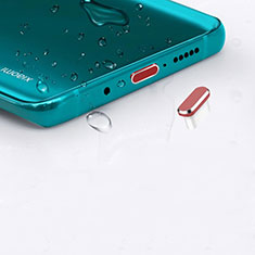Tapon Antipolvo USB-C Jack Type-C Universal H16 para Wiko U Feel Lite Rojo