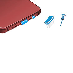 Tapon Antipolvo USB-C Jack Type-C Universal H17 para Samsung Galaxy Amp Prime J320P J320M Azul