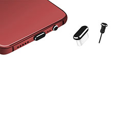 Tapon Antipolvo USB-C Jack Type-C Universal H17 para Huawei Enjoy 6 Negro