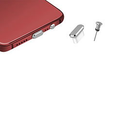 Tapon Antipolvo USB-C Jack Type-C Universal H17 para Samsung Galaxy Amp Prime J320P J320M Plata