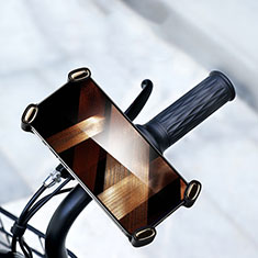 Universal Motocicleta Bicicleta Soporte Montaje de Manubrio Clip H04 para Accessoires Telephone Mini Haut Parleur Negro
