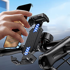 Universal Motocicleta Bicicleta Soporte Montaje de Manubrio Clip para Samsung Galaxy S5 Active Negro