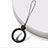 Acollador Cordon Lanyard con Anillo R01 Negro