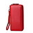 Bolso Cartera Protectora de Cuero Universal H21 Rojo