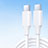 Cable Adaptador Type-C USB-C a Type-C USB-C 60W H04 para Apple iPad Pro 11 (2021) Blanco