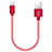 Cable Type-C Android Universal 20cm S02 para Apple iPad Pro 12.9 (2022) Rojo