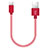 Cable Type-C Android Universal 20cm S02 para Apple iPhone 15 Pro Max Rojo