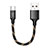 Cable Type-C Android Universal 25cm S04 para Apple iPad Pro 12.9 (2021) Negro
