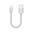 Cable Type-C Android Universal 30cm S05 para Apple iPad Pro 11 (2022) Blanco