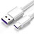 Cable Type-C Android Universal T06 para Apple iPad Air 5 10.9 (2022) Blanco