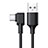 Cable Type-C Android Universal T22 para Apple iPad Pro 11 (2022) Negro