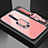 Carcasa Bumper Funda Silicona Espejo con Magnetico Anillo de dedo Soporte para Oppo Reno2 Rosa