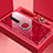 Carcasa Bumper Funda Silicona Espejo con Magnetico Anillo de dedo Soporte T02 para Xiaomi Redmi K20 Rojo