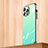 Carcasa Bumper Funda Silicona Espejo Gradiente Arco iris AT1 para Apple iPhone 13 Pro Max Menta Verde