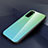 Carcasa Bumper Funda Silicona Espejo Gradiente Arco iris H01 para Huawei Honor V30 5G Verde