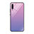 Carcasa Bumper Funda Silicona Espejo Gradiente Arco iris H01 para Samsung Galaxy A70S Rosa