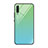 Carcasa Bumper Funda Silicona Espejo Gradiente Arco iris H01 para Samsung Galaxy A70S Verde