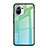 Carcasa Bumper Funda Silicona Espejo Gradiente Arco iris H01 para Xiaomi Mi 11 Lite 4G Verde