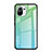 Carcasa Bumper Funda Silicona Espejo Gradiente Arco iris H01 para Xiaomi Mi 11 Lite 5G Verde
