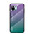 Carcasa Bumper Funda Silicona Espejo Gradiente Arco iris H02 para Xiaomi Mi 11 Lite 5G NE Morado