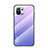 Carcasa Bumper Funda Silicona Espejo Gradiente Arco iris H02 para Xiaomi Mi 11 Lite 5G NE Purpura Claro