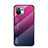 Carcasa Bumper Funda Silicona Espejo Gradiente Arco iris H02 para Xiaomi Mi 11 Lite 5G Rosa Roja