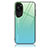 Carcasa Bumper Funda Silicona Espejo Gradiente Arco iris JM2 para Huawei P60 Art Verde