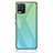 Carcasa Bumper Funda Silicona Espejo Gradiente Arco iris JM2 para Realme 8 4G Verde