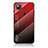 Carcasa Bumper Funda Silicona Espejo Gradiente Arco iris LS1 para Google Pixel 4a Rojo