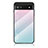 Carcasa Bumper Funda Silicona Espejo Gradiente Arco iris LS1 para Google Pixel 6a 5G Cian