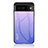 Carcasa Bumper Funda Silicona Espejo Gradiente Arco iris LS1 para Google Pixel 7a 5G Purpura Claro