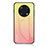 Carcasa Bumper Funda Silicona Espejo Gradiente Arco iris LS1 para Huawei Enjoy 50 Pro Amarillo