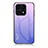 Carcasa Bumper Funda Silicona Espejo Gradiente Arco iris LS1 para Huawei Honor 70 Lite 5G Purpura Claro