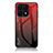 Carcasa Bumper Funda Silicona Espejo Gradiente Arco iris LS1 para Huawei Honor 70 Lite 5G Rojo