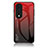 Carcasa Bumper Funda Silicona Espejo Gradiente Arco iris LS1 para Huawei Honor 80 Pro Flat 5G Rojo