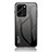 Carcasa Bumper Funda Silicona Espejo Gradiente Arco iris LS1 para Huawei Honor 80 SE 5G Gris Oscuro