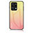 Carcasa Bumper Funda Silicona Espejo Gradiente Arco iris LS1 para Huawei Honor X7a Amarillo