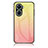 Carcasa Bumper Funda Silicona Espejo Gradiente Arco iris LS1 para Huawei Nova 10 SE Amarillo