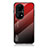 Carcasa Bumper Funda Silicona Espejo Gradiente Arco iris LS1 para Huawei P50 Pro Rojo