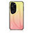 Carcasa Bumper Funda Silicona Espejo Gradiente Arco iris LS1 para Huawei P60 Art Amarillo